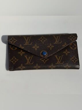 Louis Vuitton Sarah Wallet Monogram Canvas Blue - Authentic Made in France Y2K